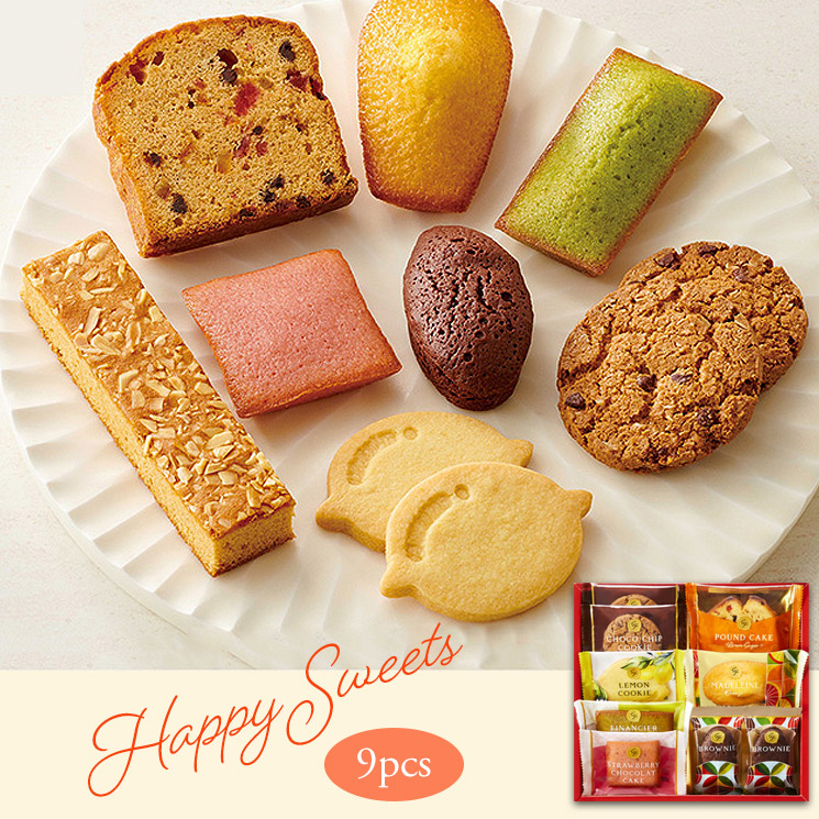 「フルーツテイストのマドレーヌやレモンクッキーがおすすめ　Happy Sweets Set（9pcs）」詳細説明
