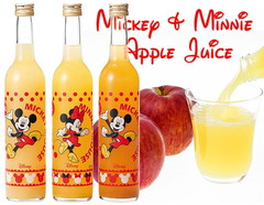 ミッキー＆ミニーの　100％国産フレッシュりんごジュースセット（3本）