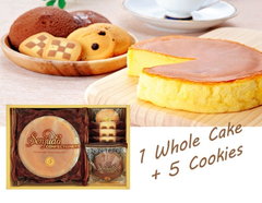 ふんわりホールチーズケーキとクッキーの詰め合わせ（whole1+5pcs）