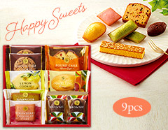 フルーツテイストのマドレーヌやレモンクッキーがおすすめ　Happy Sweets Set（9pcs）