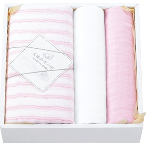 Angel Gauze Towel (Bath��1,Face��2)(Pink)