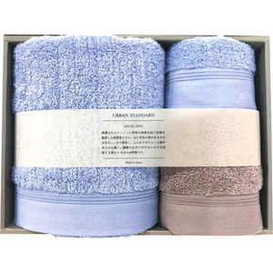 Functional towel (Bath×1, Face×1, Wash×1) (Greyish Blue)