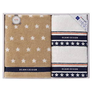 BEAMS DESIGN Star Towel Gift (Bath×1,Face×2)