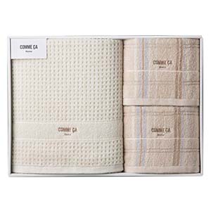 COMME CA HOME Towel Set (Bath×1,Face×2)