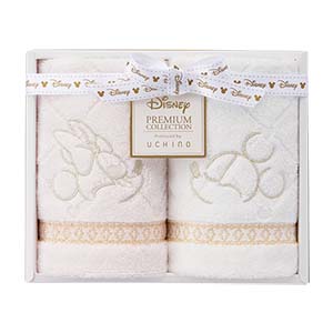 Pure White&Pink Disney Towel (Guest×2）