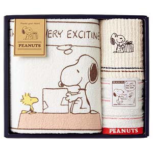 Snoopy Thanks Towel (Bath×1,Wash×2)